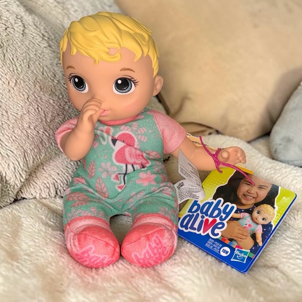 🦩 Baby Alive Plush Doll Flamingo Outfit Soft Baby Doll Hasbro 2022 Approx 9” NWT